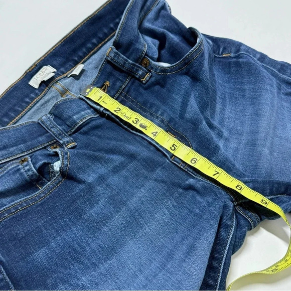 J. Crew Patriotic Wash Cropped Raw Hem Skinny Jeans Size 28 / 30 - Picture 5 of 9